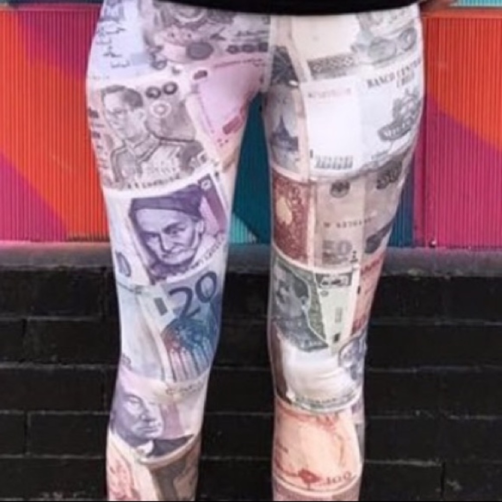 VENTCRI Currency Exchange Yoga High Waist Leggings - Picture 3 of 7